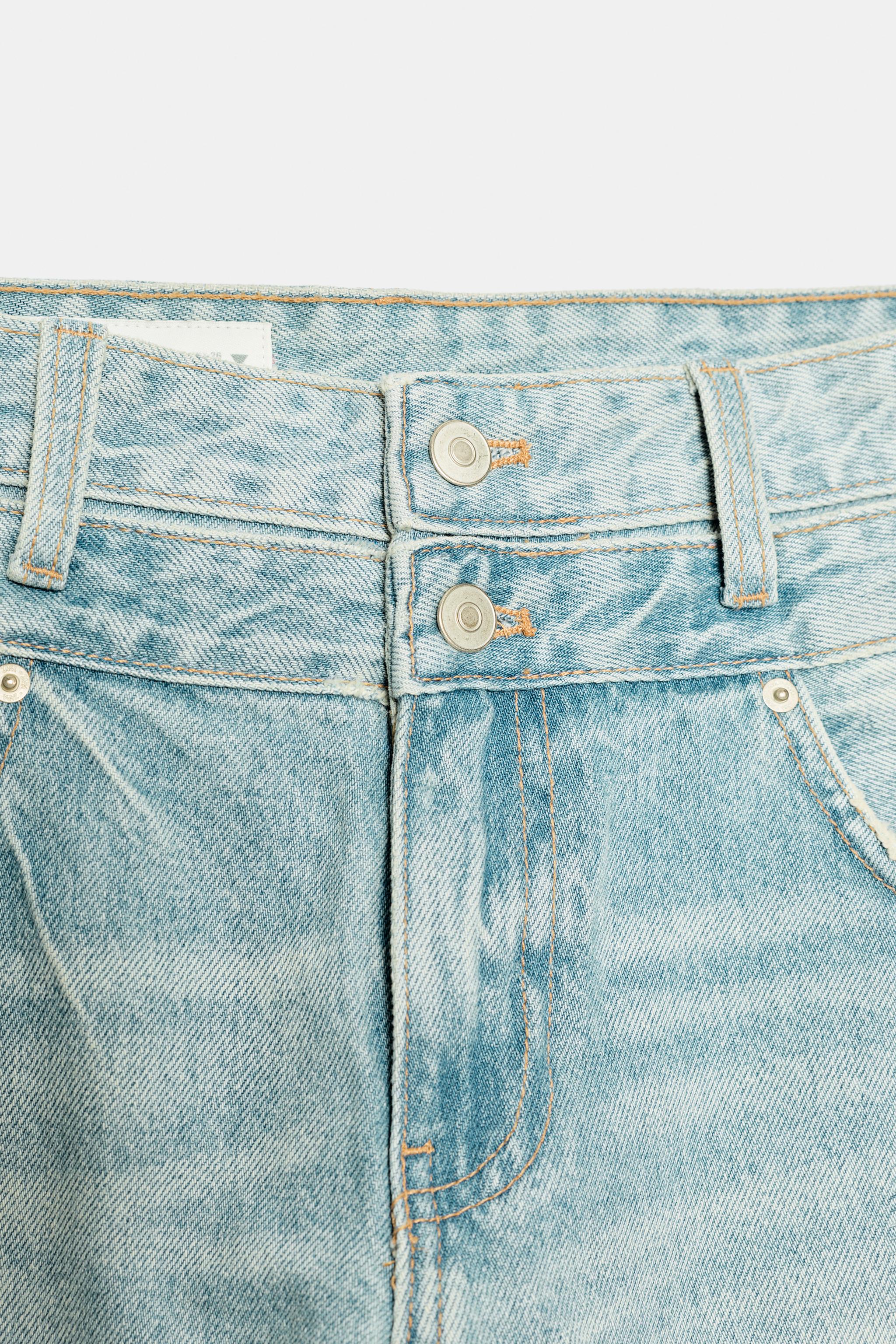 TRF DOUBLE WAIST MID-RISE STRAIGHT JEANS